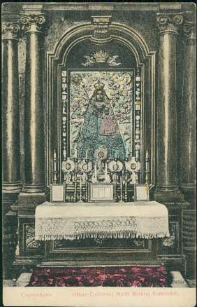 Pocztówka z ołtarzem Matki Bożej Kodeńskiej na Jasnej Górze